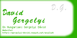 david gergelyi business card